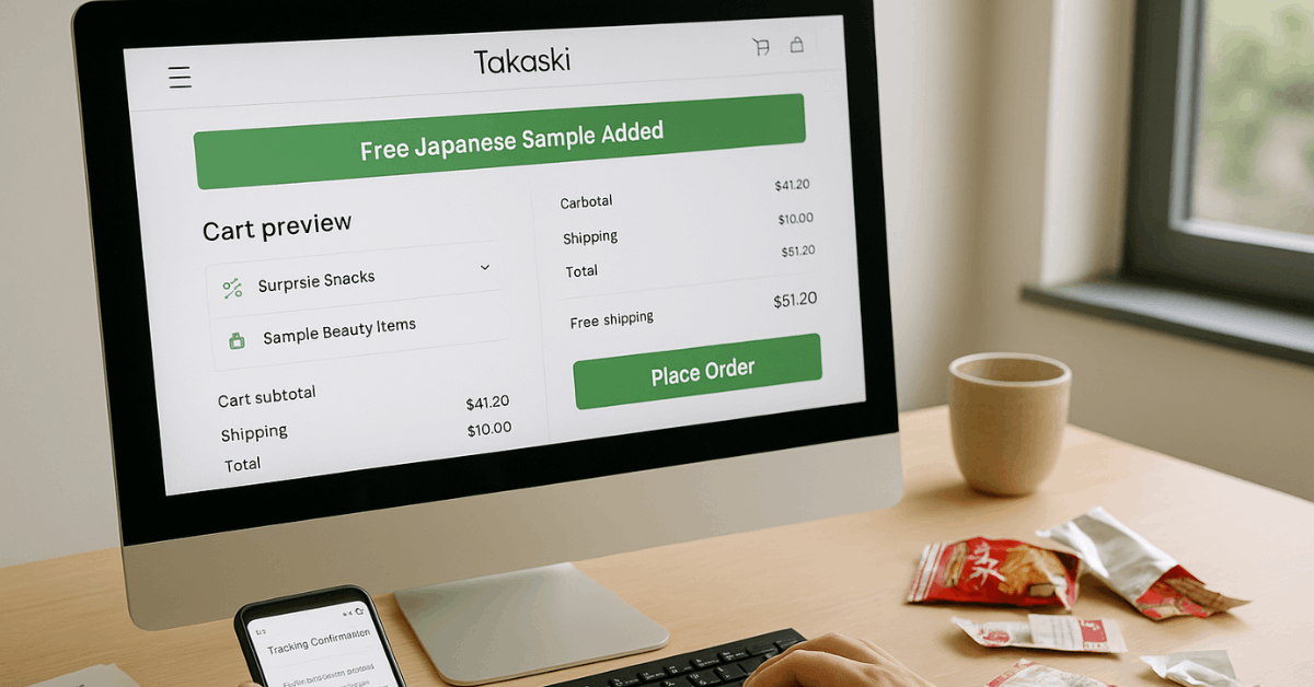 Get Free Japanese Food and Product Samples with Takaski Orders