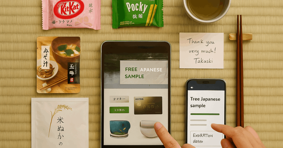 Get Free Japanese Food and Product Samples with Takaski Orders